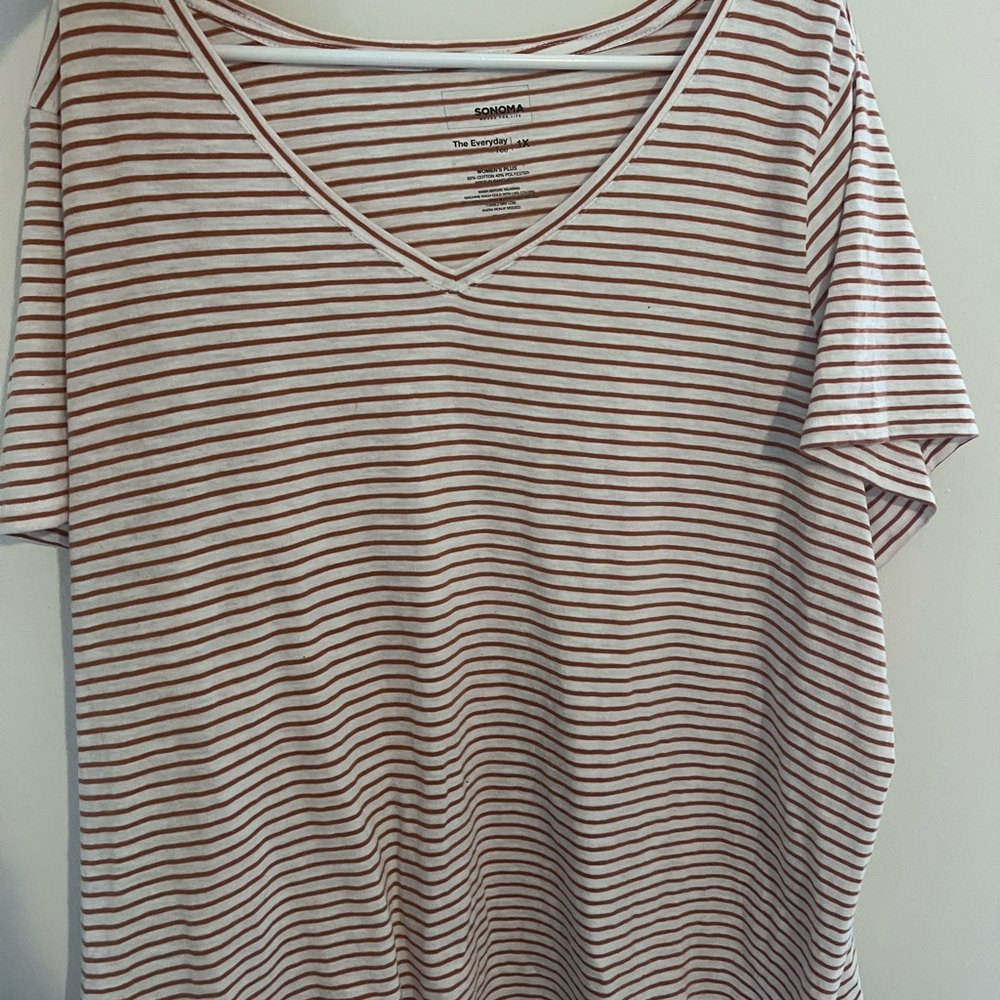 Striped V-Neck T-Shirt
